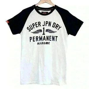 SuperDry Permanent JPN Shirt Wings 1 Navy Blue Orange White Extra Long Large